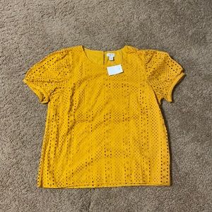 J Crew Eyelet Blouse